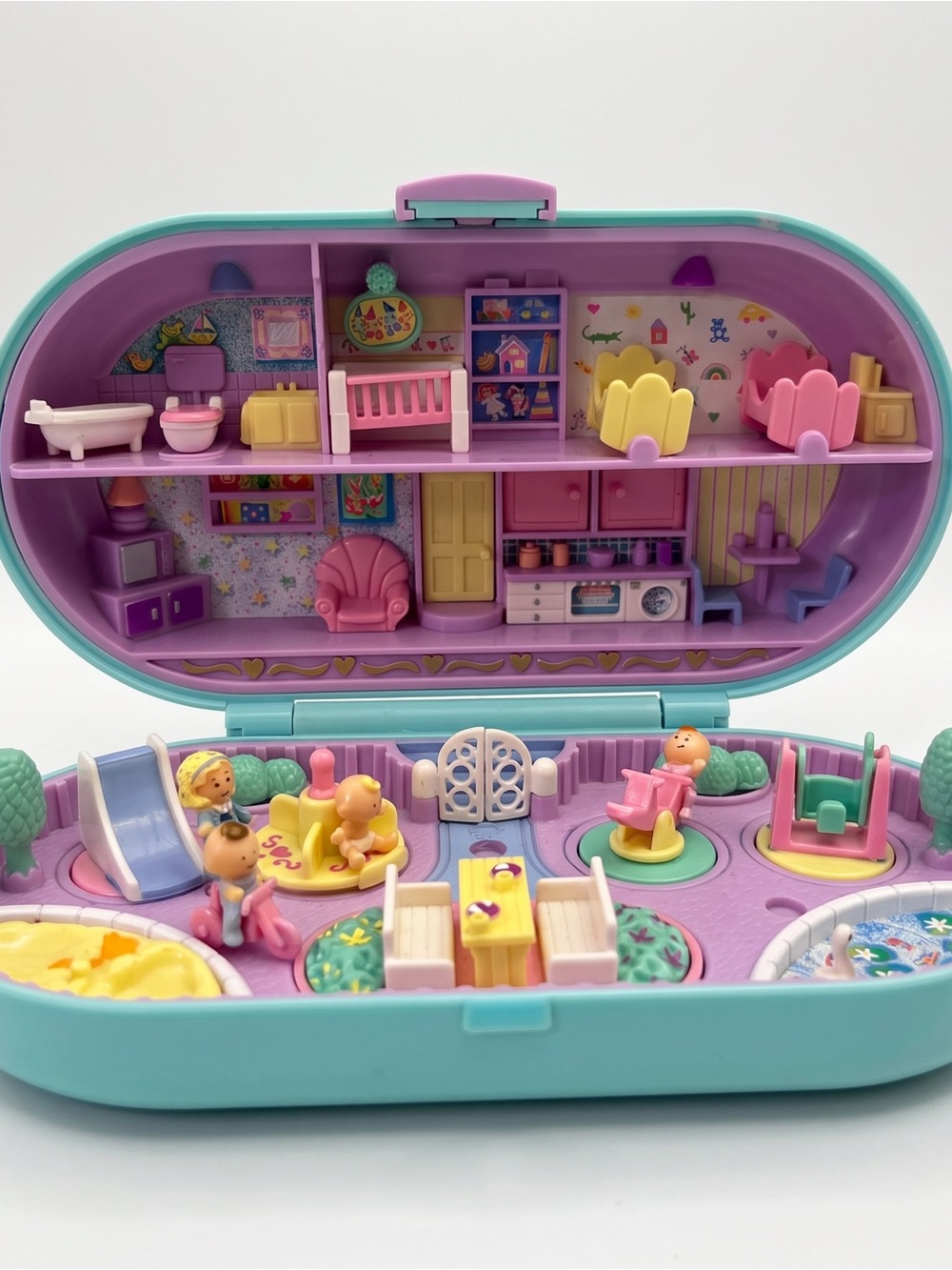 Vintage Bluebird Polly Pocket Babysitting Stamper Playset 1992 VGC